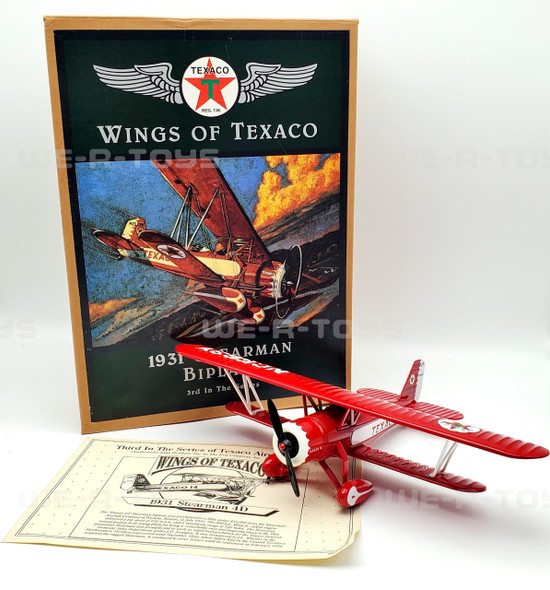 Texaco Wings of Texaco 1931 Stearman Biplane Bank 3rd in Series Ertl Collectibles NEW