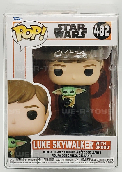Star Wars Luke Skywalker with Grogu Funko Pop! Bobble-Head with Case 482 NEW