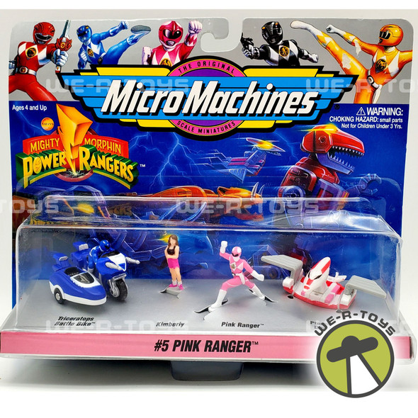 Micro Machines Mighty Morphin Power Rangers Pink Kimberly #5 Set Galoob 1994 NEW