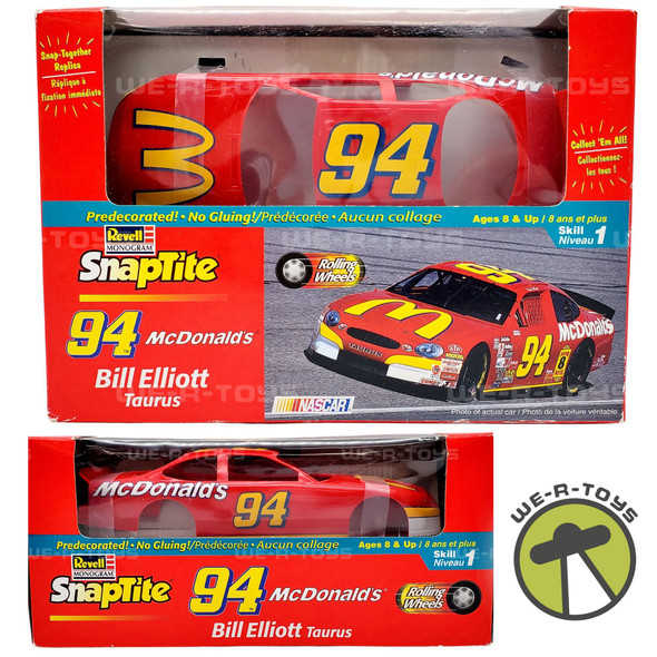 McDonald's #94 SnapTite Replica Stock Car Bill Elliott Taurus NASCAR Revell 1998