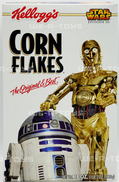 Star Wars Revenge of the Sith R2-D2 & C-3PO Kellogg's Corn Flakes Cereal Box NEW