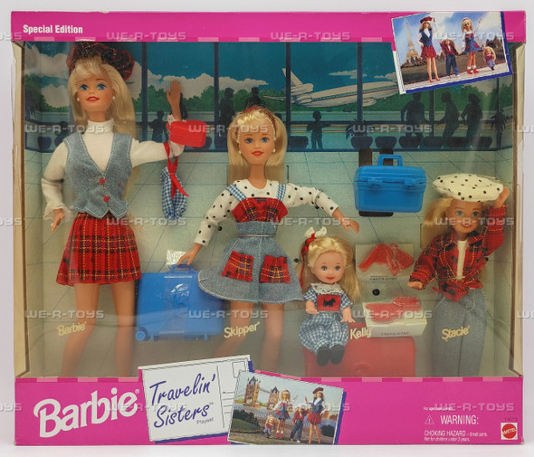 BarbieTravelin' Sisters Gift Set of Four Dolls Set 1995 Mattel No. 14073 New