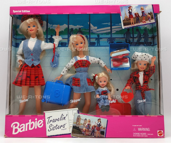 Travelin' Sisters Barbie Doll Set of Four Dolls & Accessories 1995 Mattel 14073