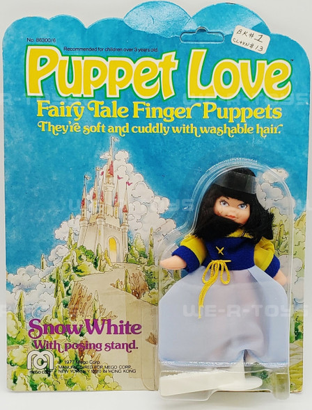 Puppet Love Fairy Tale Snow White Finger Puppet 1977 Mego Corp 86306 NRFP