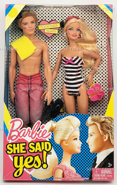 Barbie Doll Giftset 2 Pack Barbie Ken She Said Yes 2010 Mattel T7431 NRFB