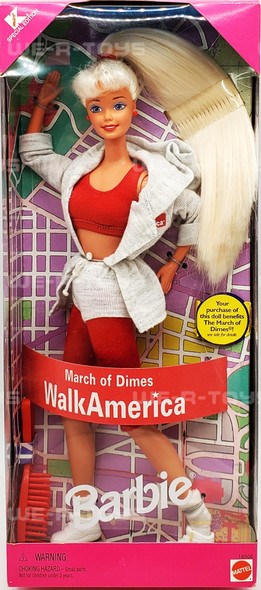 March of Dimes Barbie Doll Walk America Kmart Special Edition 1997 Mattel 18506