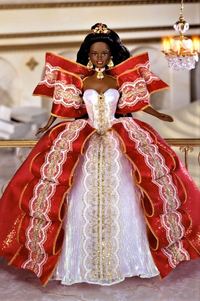 1997 Happy Holidays Barbie African-American Doll Mattel 17833