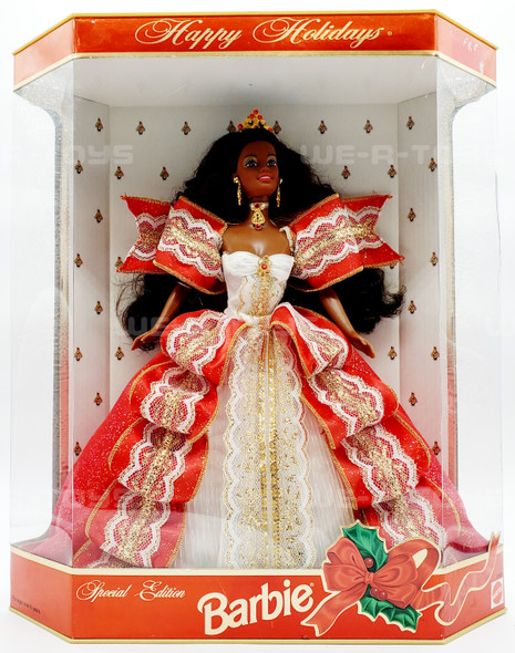 1997 Happy Holidays Barbie African-American Doll Mattel 17833