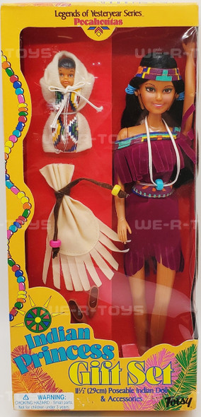 Totsy Indian Princess Pocahontas Gift Set 11.5" Doll 1992 Totsy #196299 NRFB