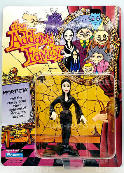 The Addams Family Morticia Action Figure Unpunched Card 1992 Playmates NRFP