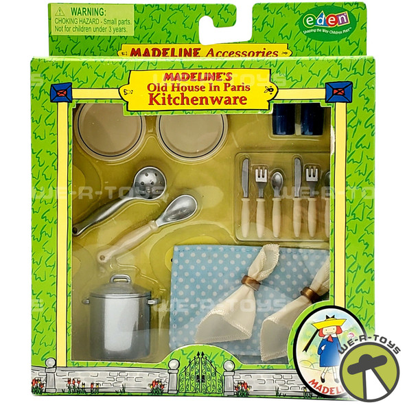 Madeline's Old House in Paris Kitchenware Accessories Play Set 2000 Eden NRFB