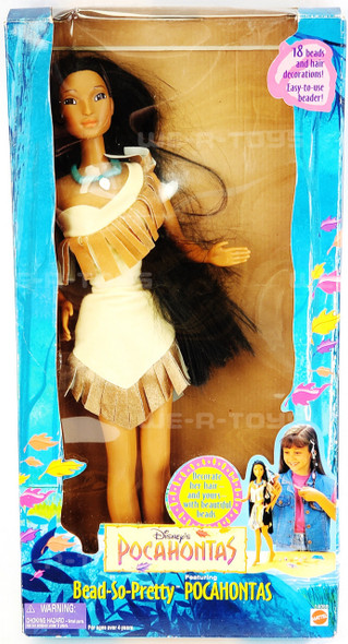Disney 1995 Disney Bead-So-Pretty Pocahontas 18" Doll Mattel No. 14055 USED