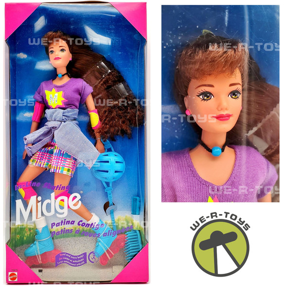 In-Line Skating Midge Bend & Move Barbie Doll 15473 Mattel 1995 NRFB