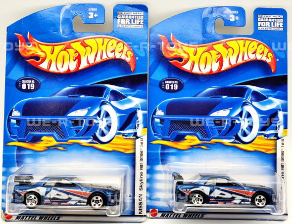 Hot Wheels Nissan Skyline 2000 First Editions Lot of 2 #19 APT Mattel NRFP