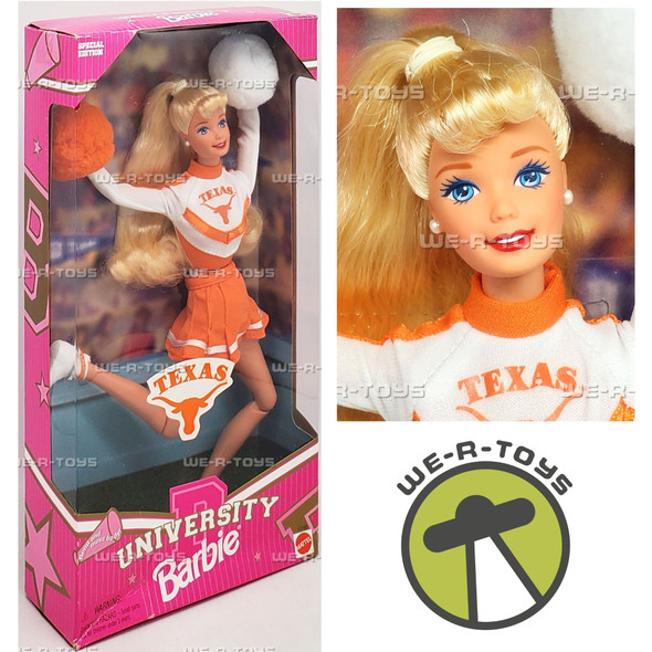 University of Texas Cheerleader Barbie Doll 1996 Mattel 17792