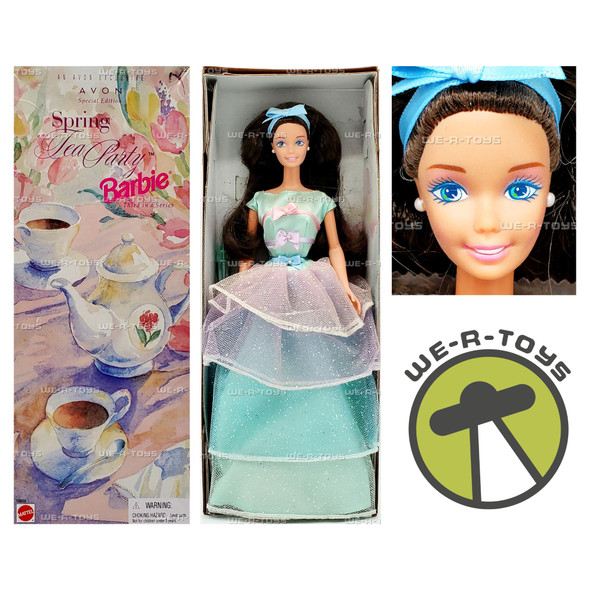 Spring Tea Party Barbie Brunette Avon Special Edition 1997 Mattel 18658 Spring Tea Party Barbie Brunette Avon Special Edition 1997 Mattel 18658