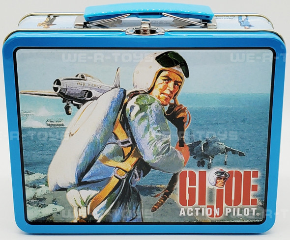 G.I. Joe Action Pilot in Flight Suit Tin Lunchbox 2000 Hasbro USED