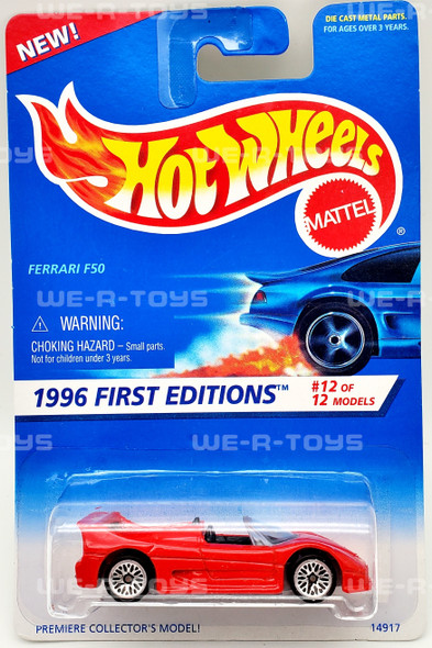 Hot Wheels Ferrari F50 1996 First Editions Red Die Cast Vehicle Mattel NRFP