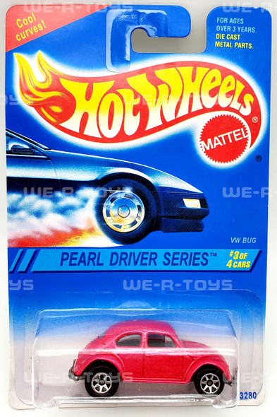 Hot Wheels Volkswagen VW Beetle Hot Pink Pearl Driver Series Mattel 1994 NRFP