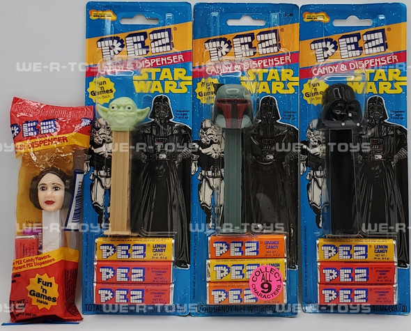 Star Wars Lot of 4 PEZ Candy Dispensers 1997 NRFP