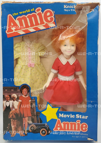Movie Star Annie with Party Dress and Shoes Doll 1982 Knickerbocker Toys NRFB