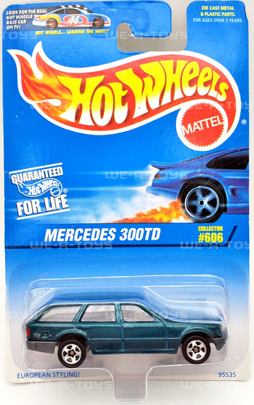 Hot Wheels Mercedes 300TD Green European Styled Sedan Mattel 1996 NRFP