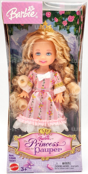 Barbie The Princess and the Pauper Kelly Doll Blond Pink Dress Mattel NRFP