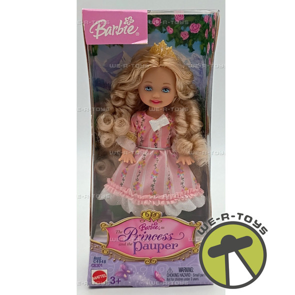 The Princess and the Pauper Kelly Barbie Doll Blond Pink Dress Mattel C6301