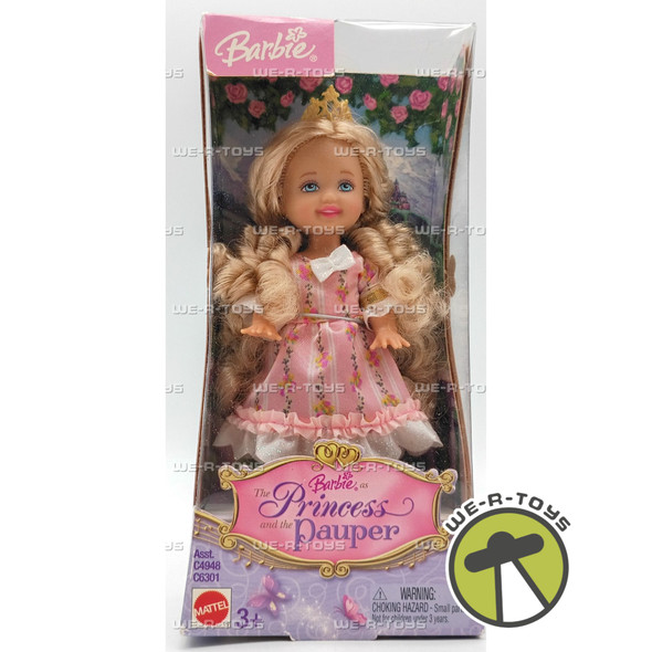The Princess and the Pauper Kelly Barbie Doll Blond Pink Dress 2004 Mattel C6301