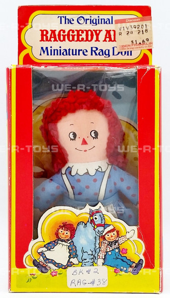 Raggedy Ann and Andy 4" Miniature Rag Doll Lot of 2 1976 Knickerbocker