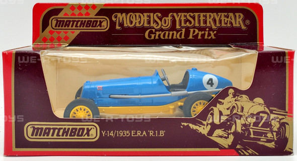 Matchbox Models of Yesteryear Grand Prix 1935 ERA R.1.B Blue Yellow Matchbox 1986 NRFP