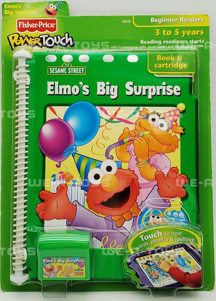 Sesame Street Power Touch Book & Cartridge Elmo's Big Surprise Fisher Price NRFP