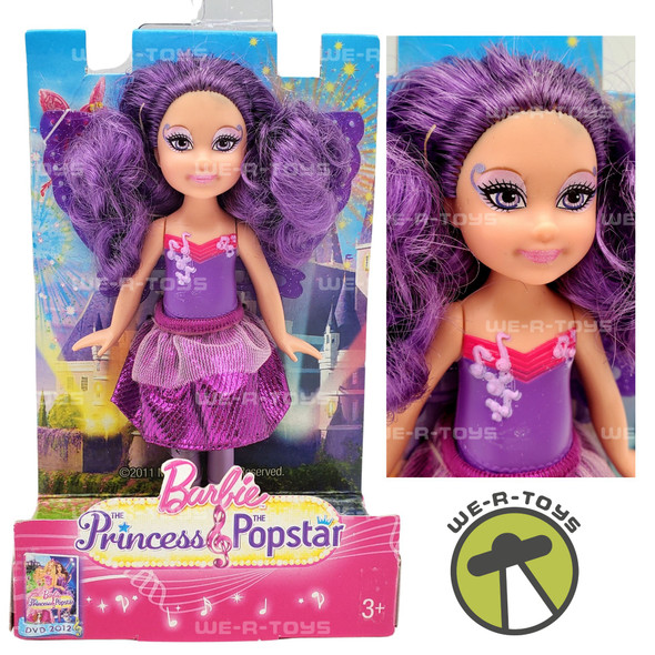 Barbie The Princess and The Popstar Purple Fairy Diamond Flower Mattel 2011 NRFP