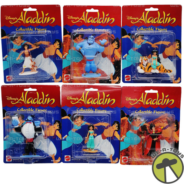 Disney's Aladdin Collectible Figures Set of 6 Vinyl Figures 1992 Mattel 5311 NEW
