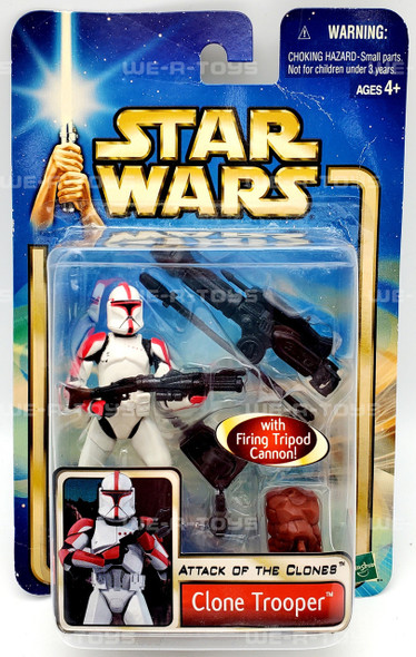 Star Wars Attack of the Clones Clone Trooper Action Figure Hasbro NRFP