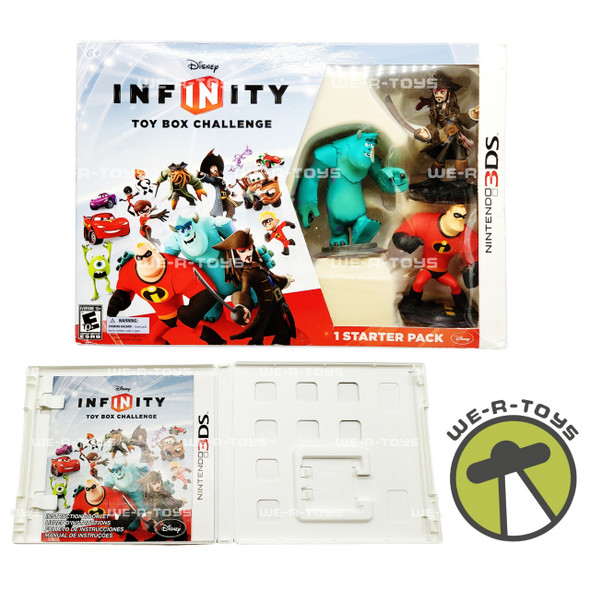 Disney Infinity 3DS Toy Box Challenge With 3 Figures GAME NOT INCLUDED USED