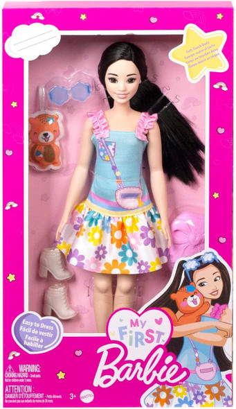 Barbie My First Barbie Preschool Doll Renee with Soft Posable Body & Black Hair