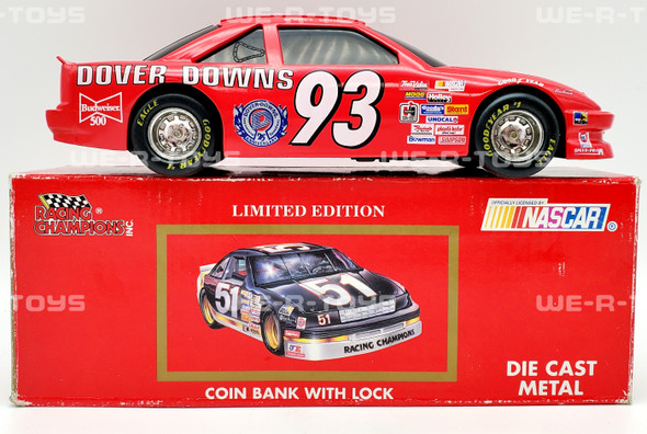 NASCAR #93 Budweiser Dover Downs Die-Cast Coin Bank with Lock 1/24 Scale NEW