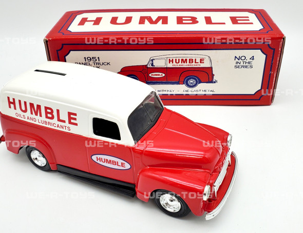 Ertl 1951 Humble Oils and Lubricants Panel Truck Locking Coin Bank with Key ERTL NEW 