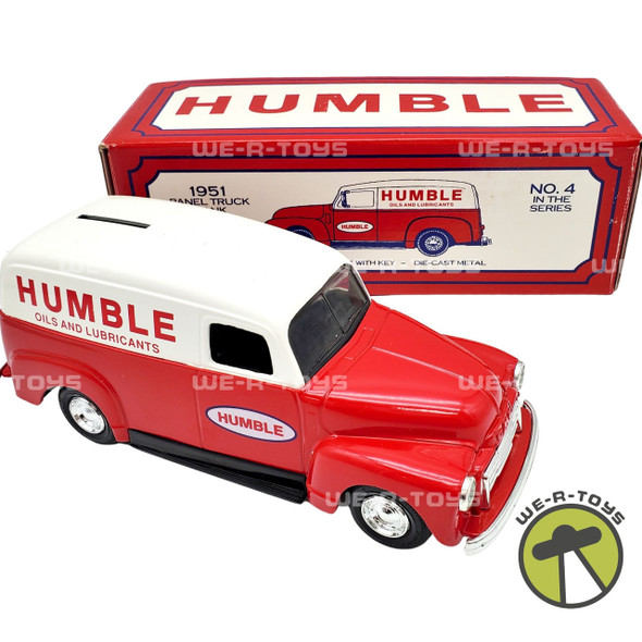 Ertl 1951 Humble Oils and Lubricants Panel Truck Locking Coin Bank with Key ERTL NEW