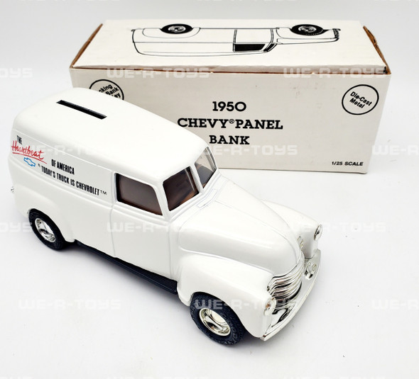 Ertl 1950 White Chevy Panel Bank Die Cast Locking Coin Bank 1:25 Scale ERTL NEW