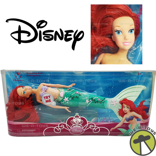 Disney Store Swimming Ariel Doll with Real Swimming Motion Hoop Canada Import