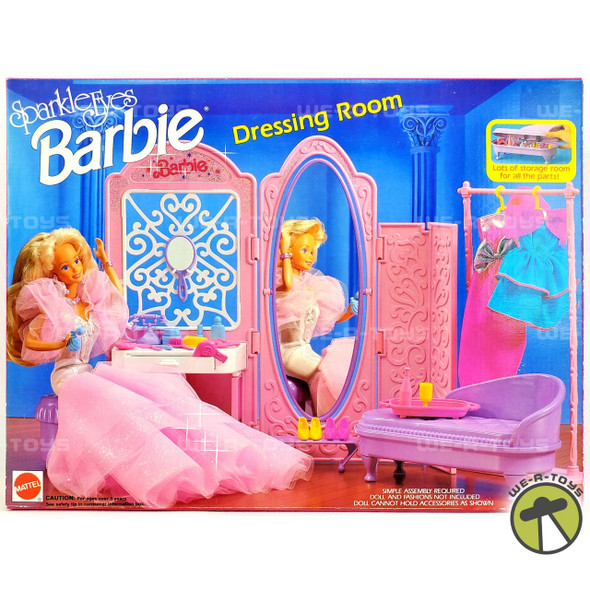 Barbie Sparkle Eyes Barbie Dressing Room Playset 1992 Mattel No 7584