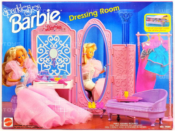 Barbie Sparkle Eyes Barbie Dressing Room Playset 1992 Mattel No 7584