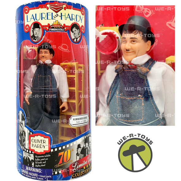 Laurel and Hardy Oliver Hardy Action Figure in Overalls 70th Anniversary