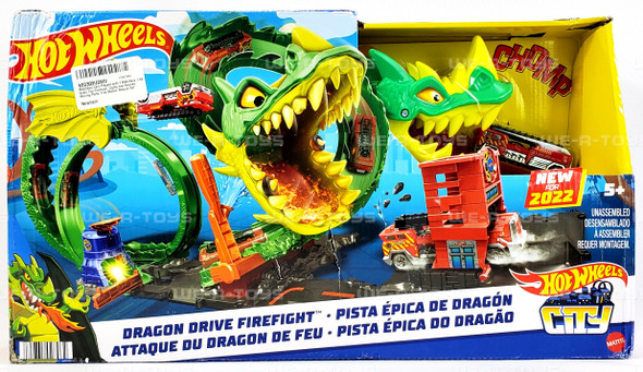 Hot Wheels City Dragon Drive Firefight Track Playset 2021 Mattel HDP03 NRFB