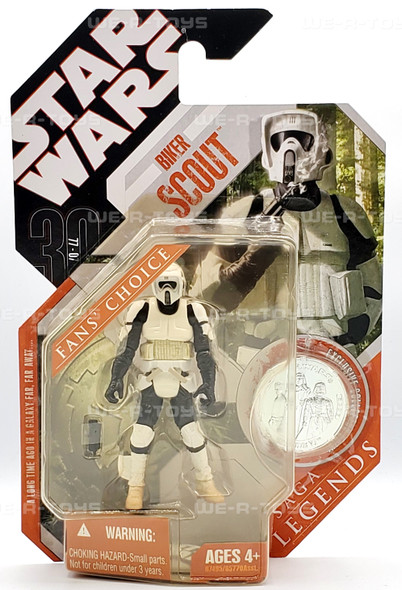 Star Wars 30th Anniversary Saga Legends Biker Scout Action Figure with Coin 2007