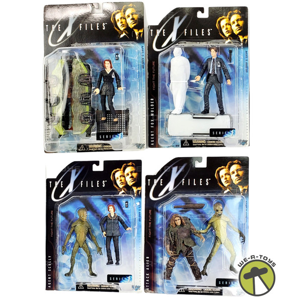 The X Files Series 1 Agent Scully and Agent Mulder Action Figure Lot of 4 NRFP