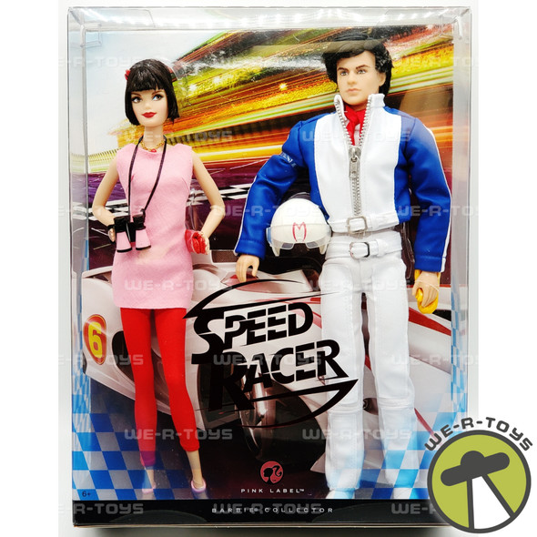 Speed Racer & Trixie Barbie Collector Gift Set Pink Label 2007 Mattel M6592 NEW