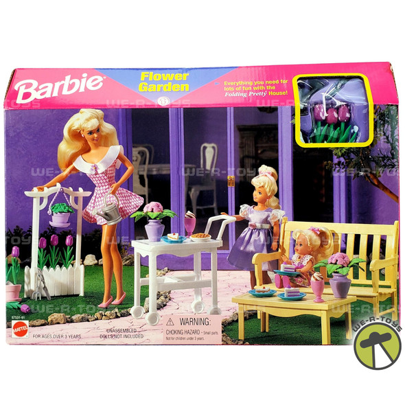 Barbie Flower Garden Playset for Folding Pretty House 1997 Mattel #67531 NRFB